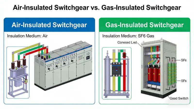 Quid aliud est inter AIS et GIS switchgear?